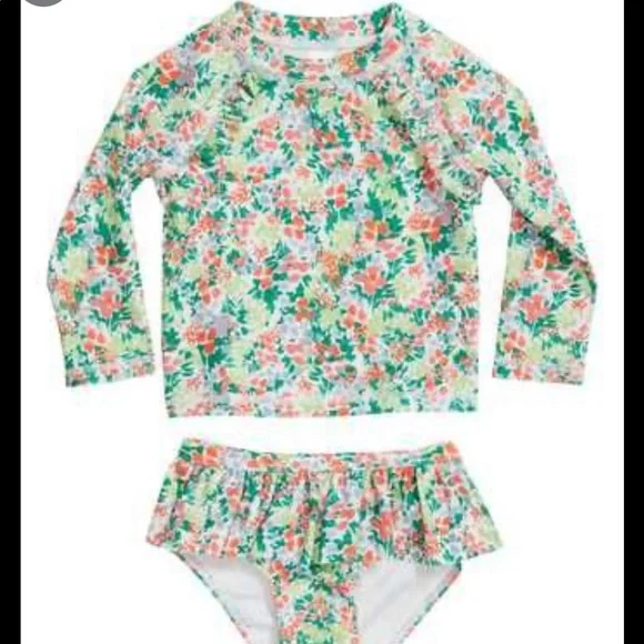 Tucker + TateSwimwear Swim set Bathing Suit Rashguard Bikini Bottom 2T 18-24